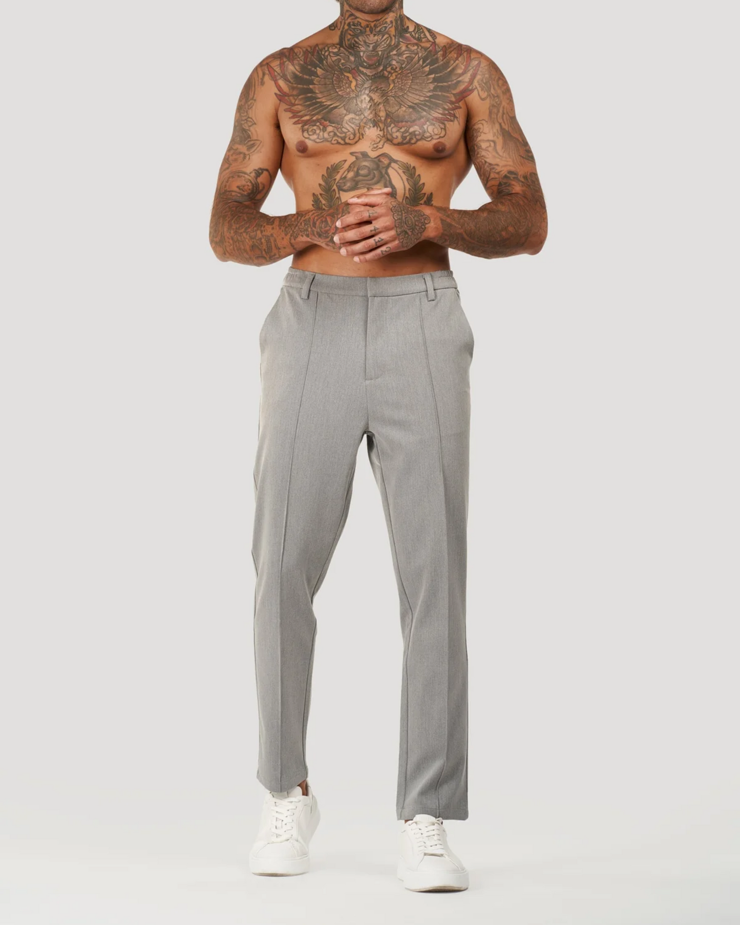 Pantalon de Costume Homme en Tailleur Capri [Tissu Premium]