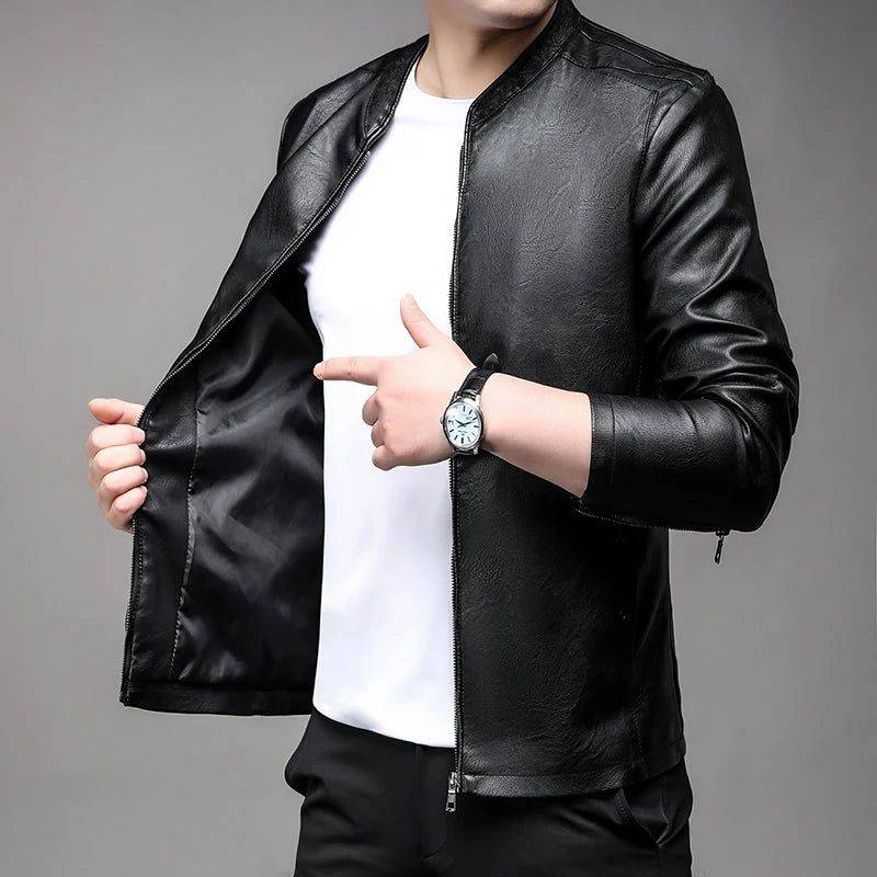 Jaqueta de Couro Masculina Gimel