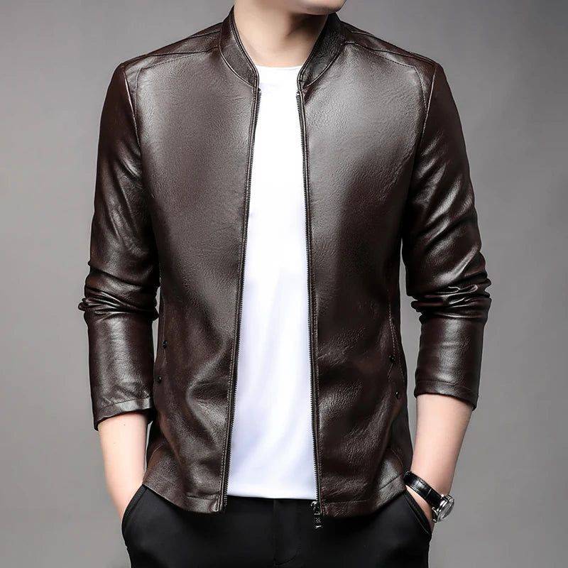 Jaqueta de Couro Masculina Gimel
