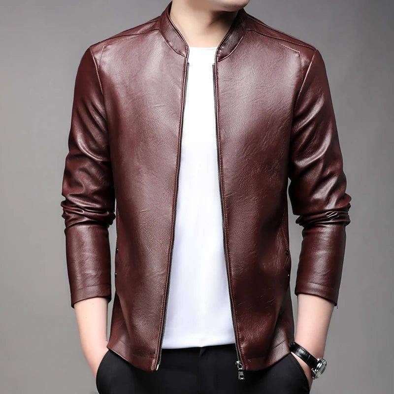 Jaqueta de Couro Masculina Gimel