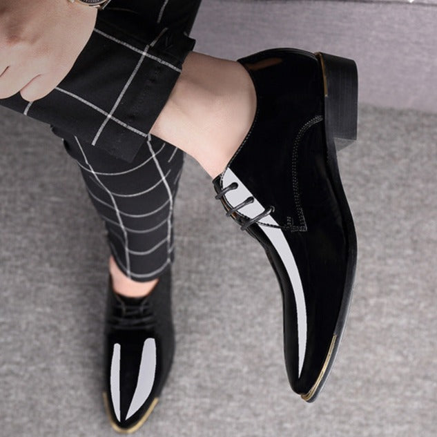 Chaussure Homme en Cuir Verni