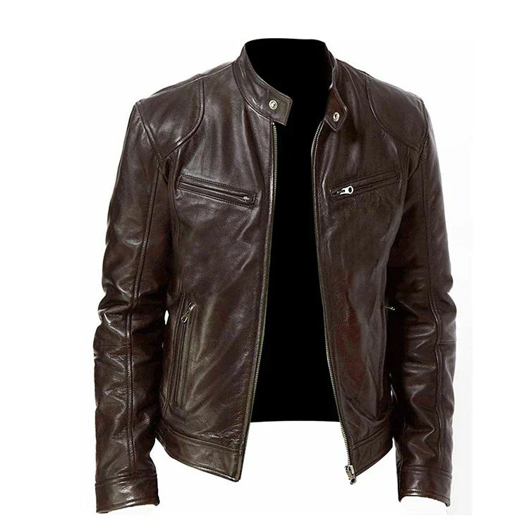 Jaqueta de Couro Masculina Racer Bellvian - BL156