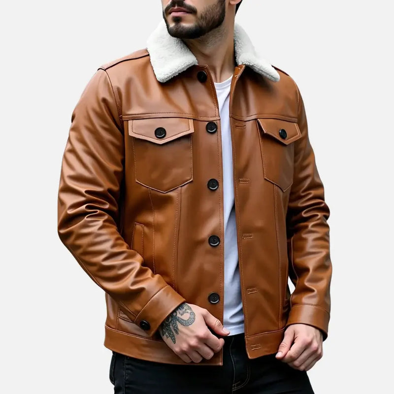 Jaqueta de Couro Masculina Bellvian - BL113